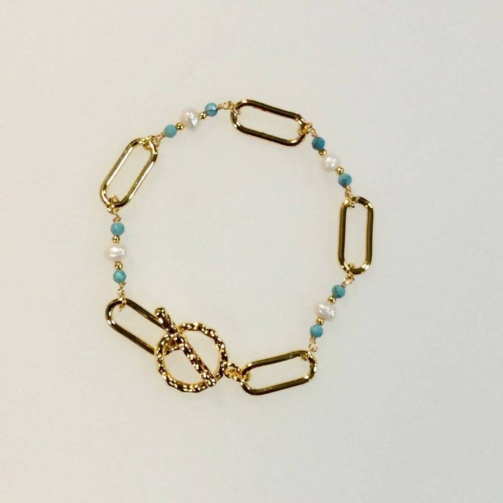 NEW BALI QUEEN women's energy link bracelet in gold